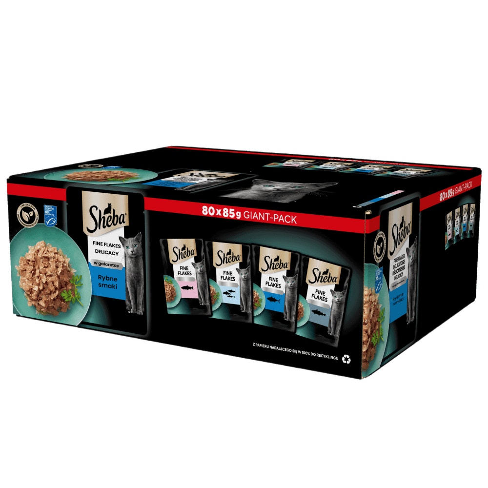 SHEBA® Delicacy Rybne Smaki w galaretce 80x85 g - 1
